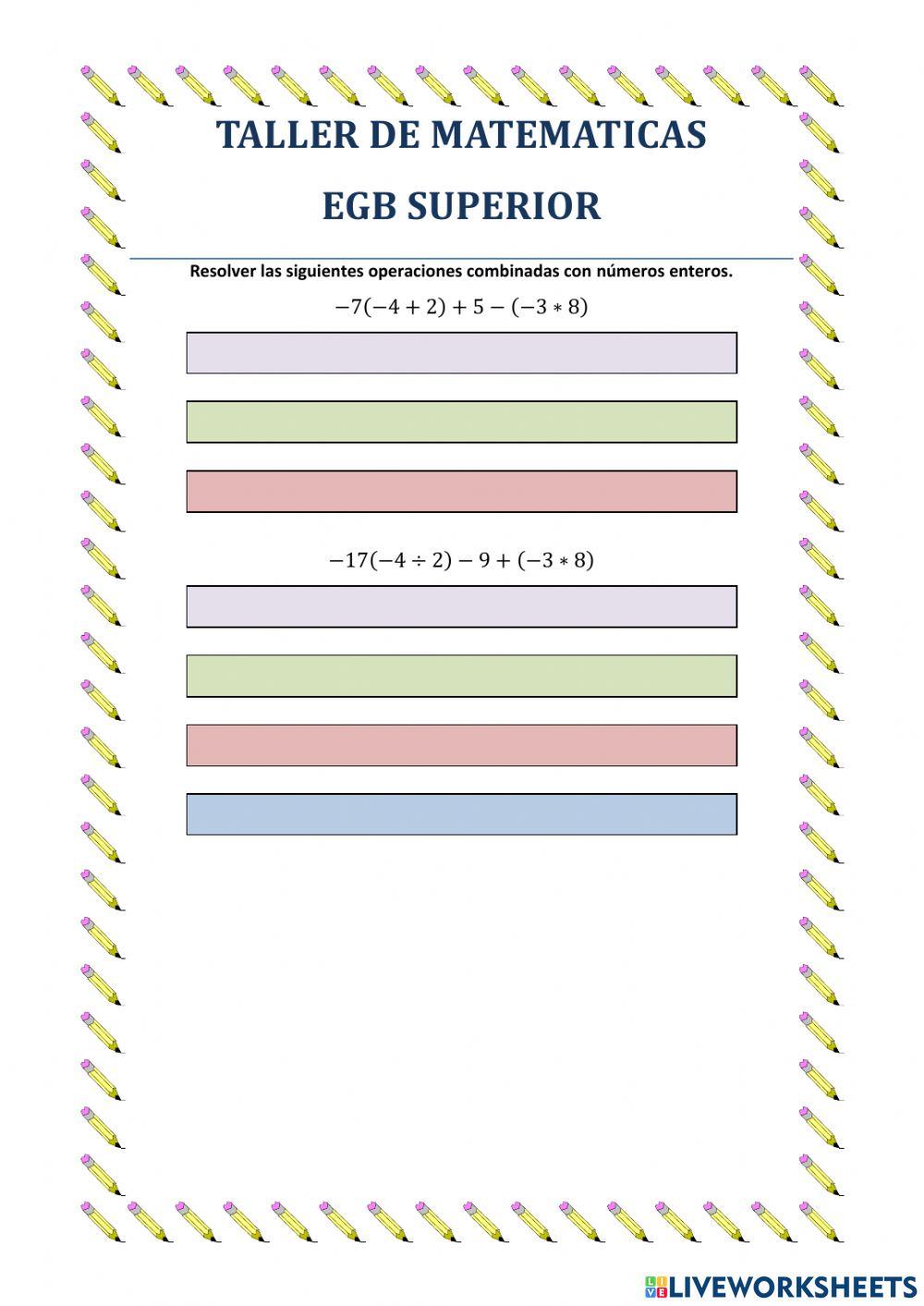 Operaciones combinadas con Z