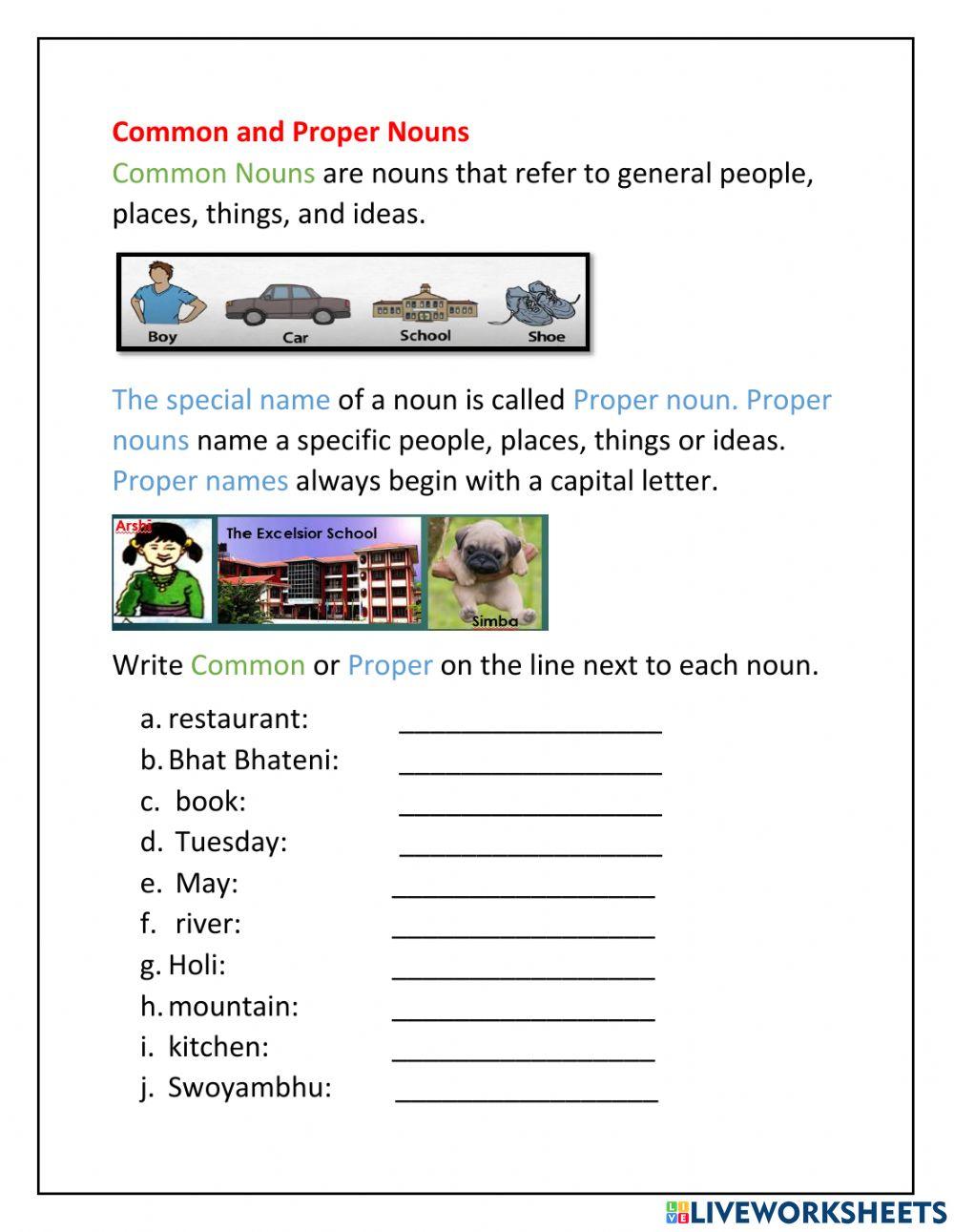 Common and ProperNoun