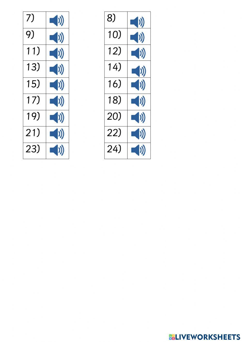 Tricky words unit 1-7