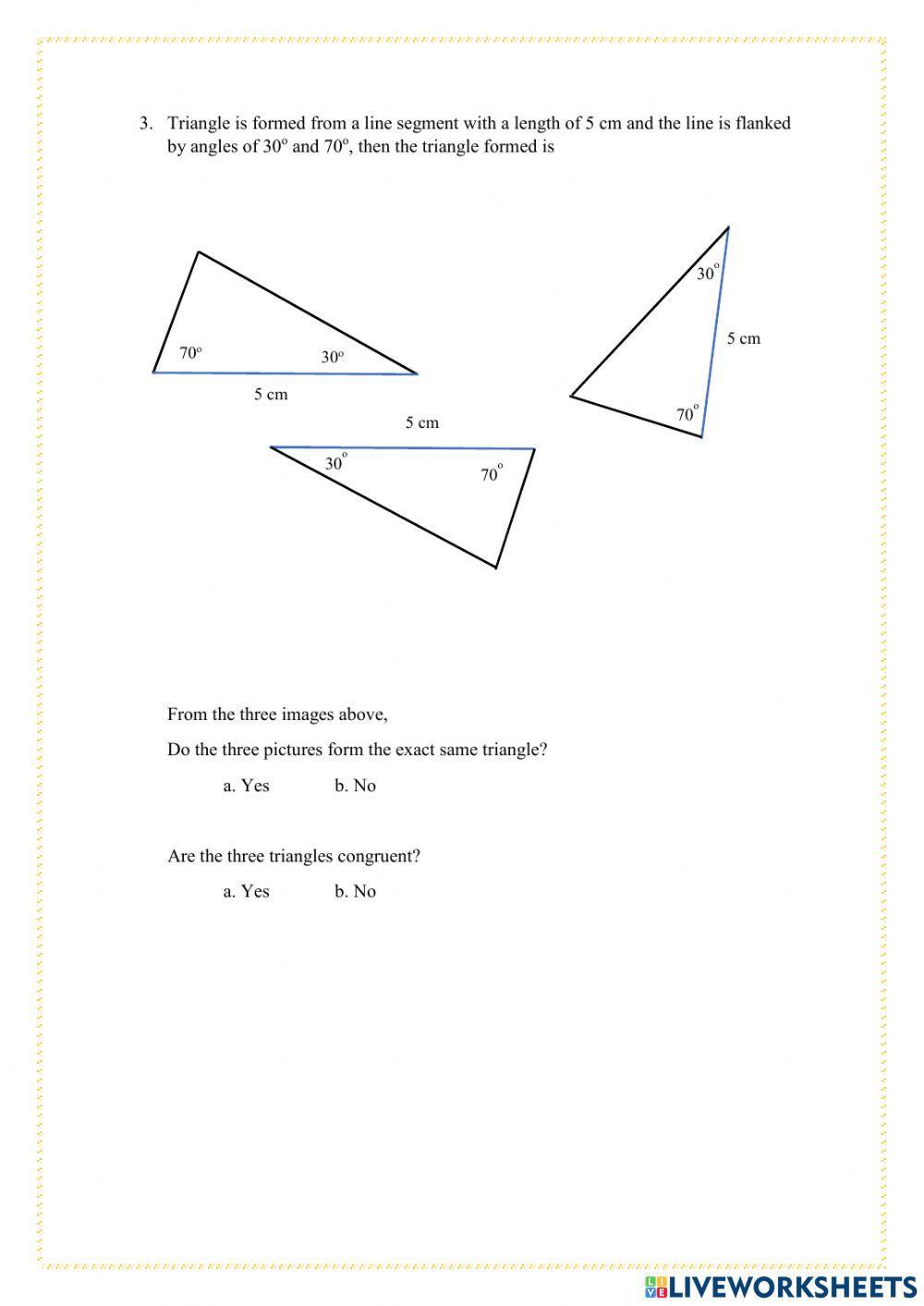 1007244 | Congruence of triangles worksheet | lidiagroup