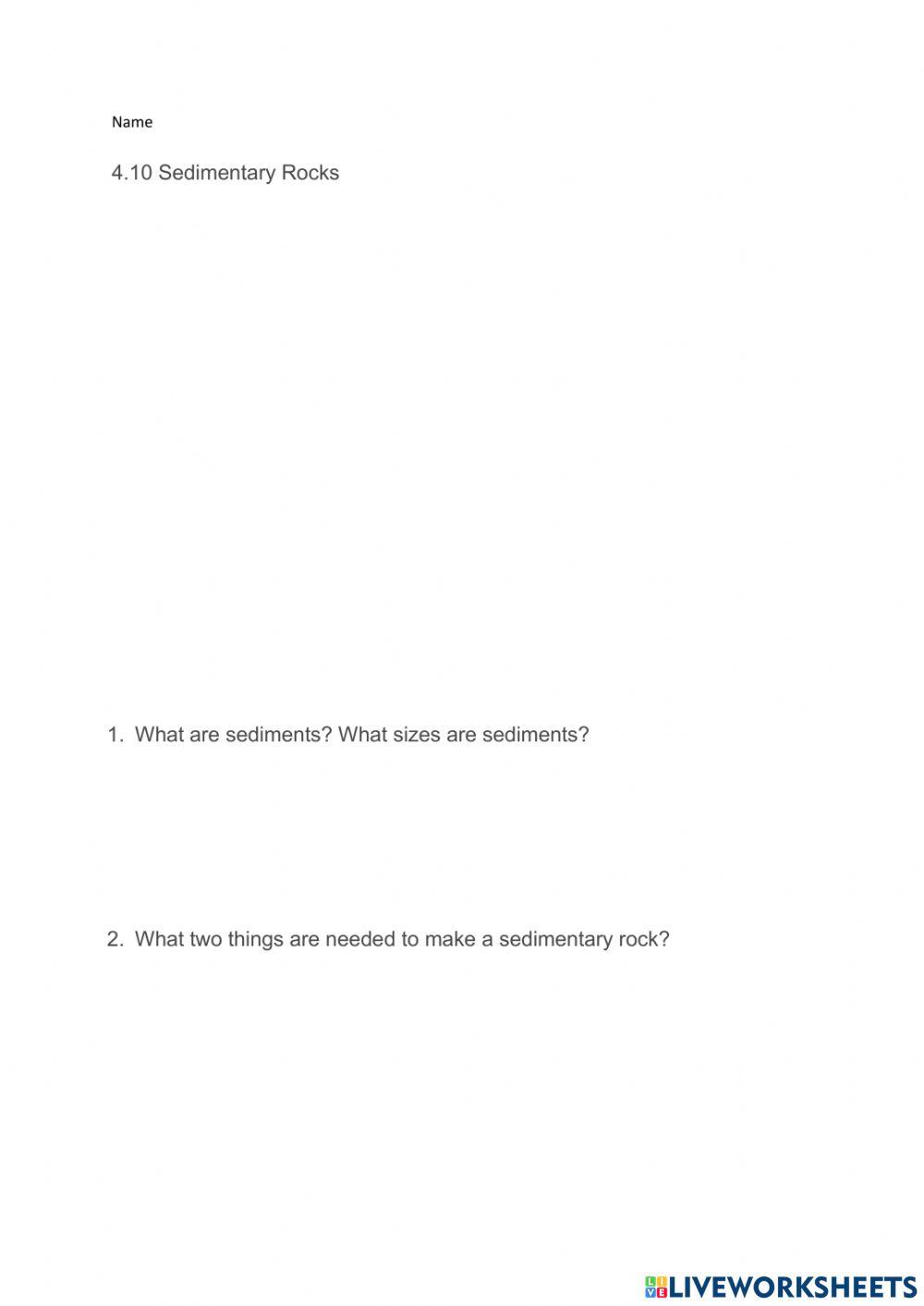 4.10 Sedimentary Rocks