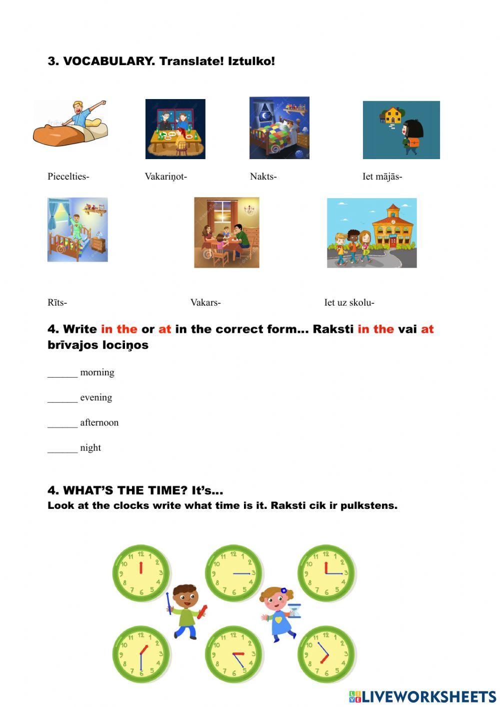 Unit 8. What's the time?