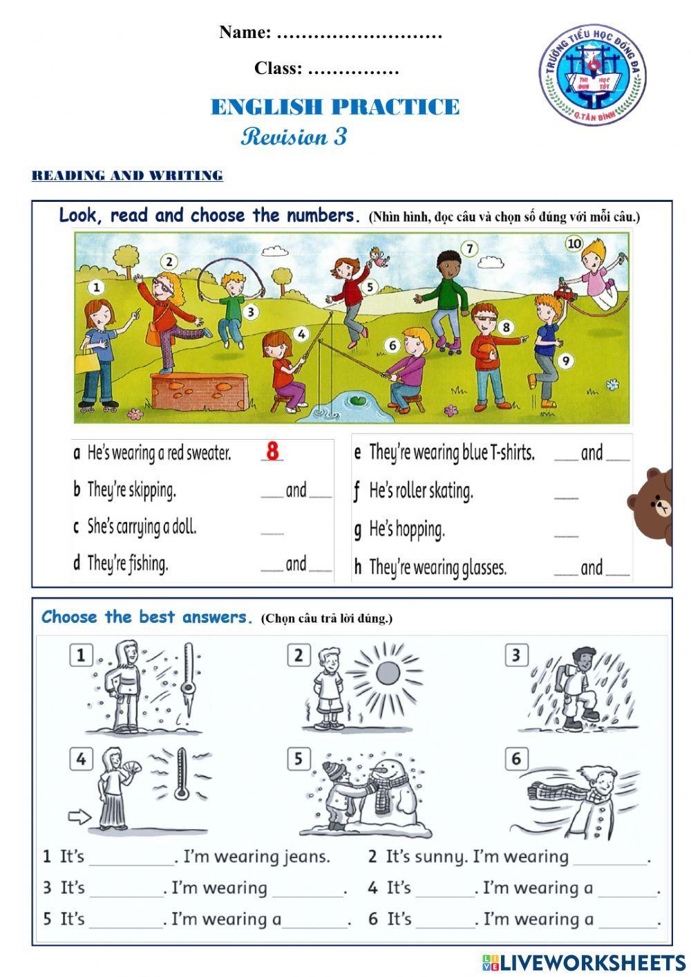 Review 5 -Grade 3-2nd Semester