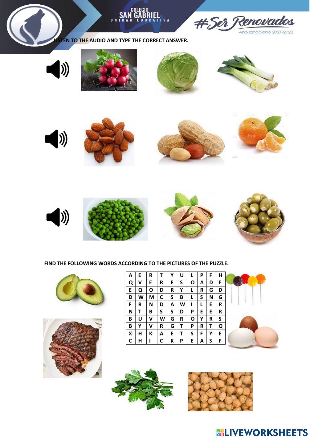 Healthy and junk food