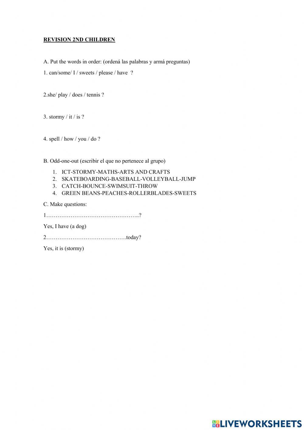 Revision 2nd children 17 05
