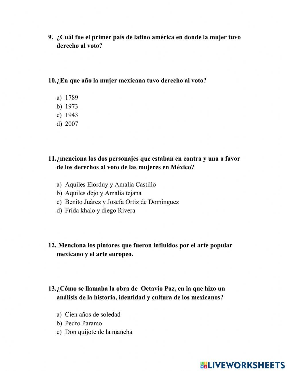 Examen ciencias naturales