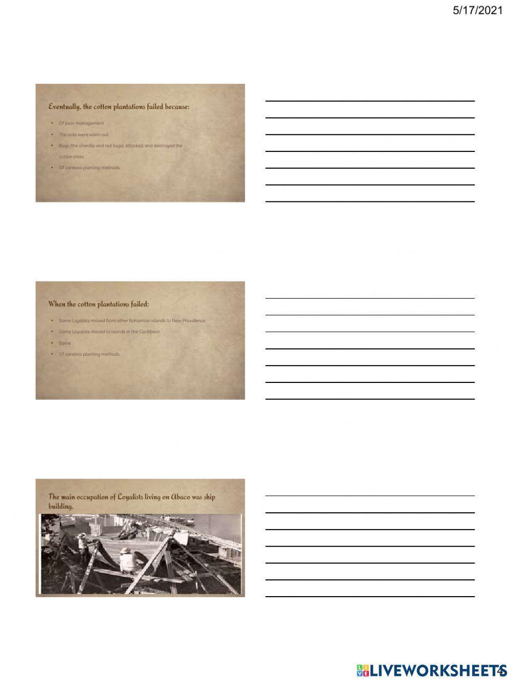 The Arrival of The Loyalists