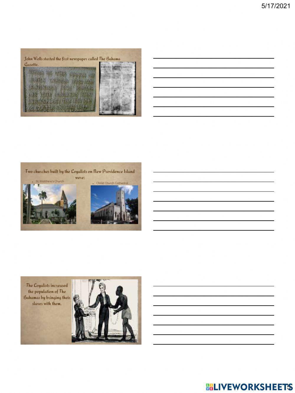 The Arrival of The Loyalists