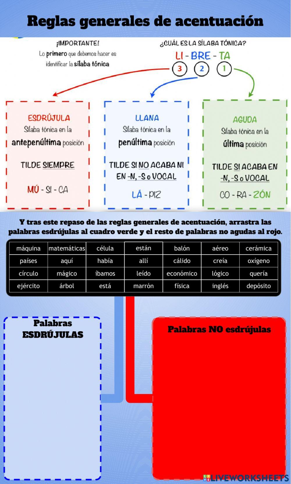 Palabras Esdrújulas