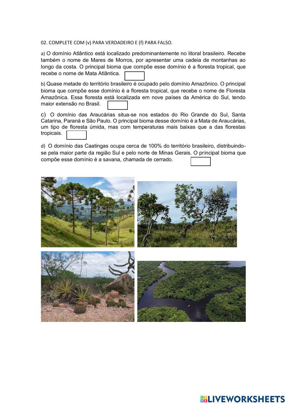 Domínios morfoclimáticos do Brasil