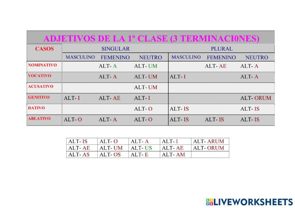 Adjetivos 3 Terminaciones