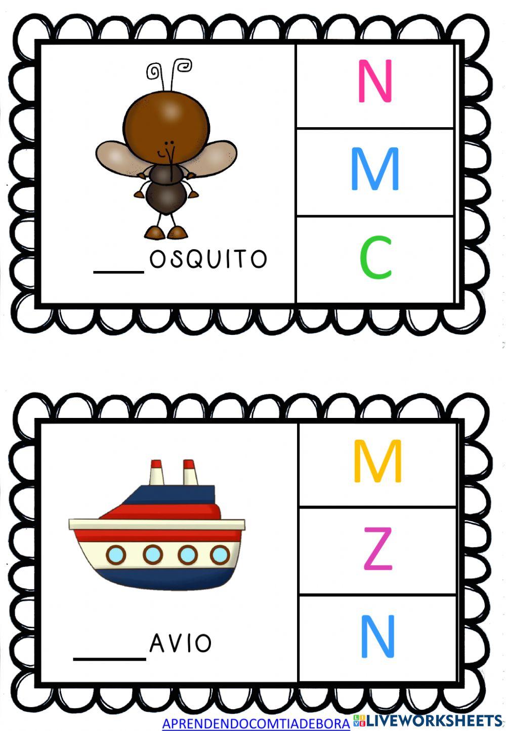 Completando as palavras