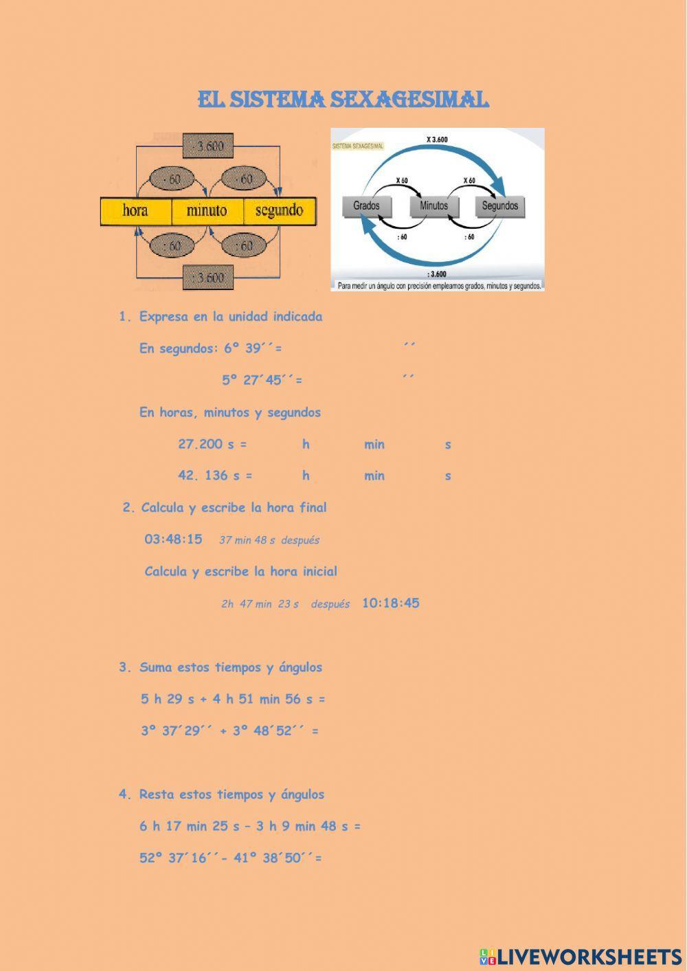 El sistema sexagesimal