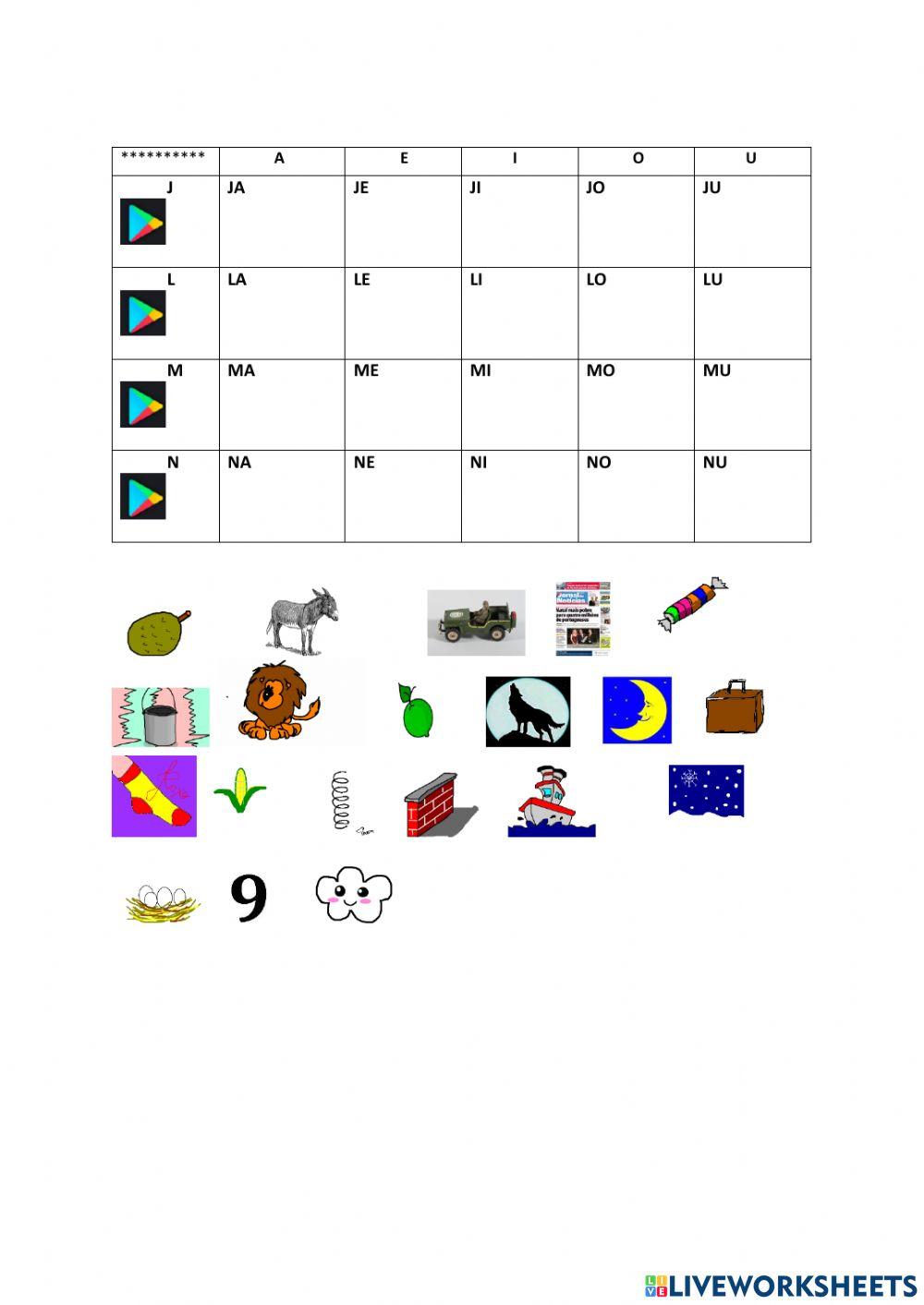 FAMÍLIAS SILÁBICAS