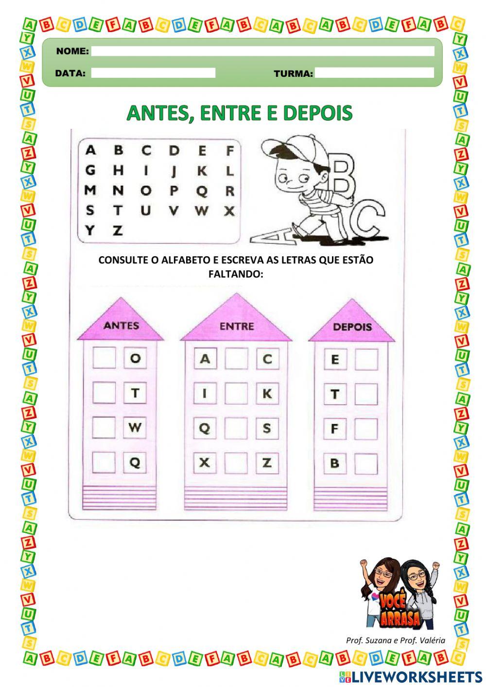 Antes, Entre e Depois