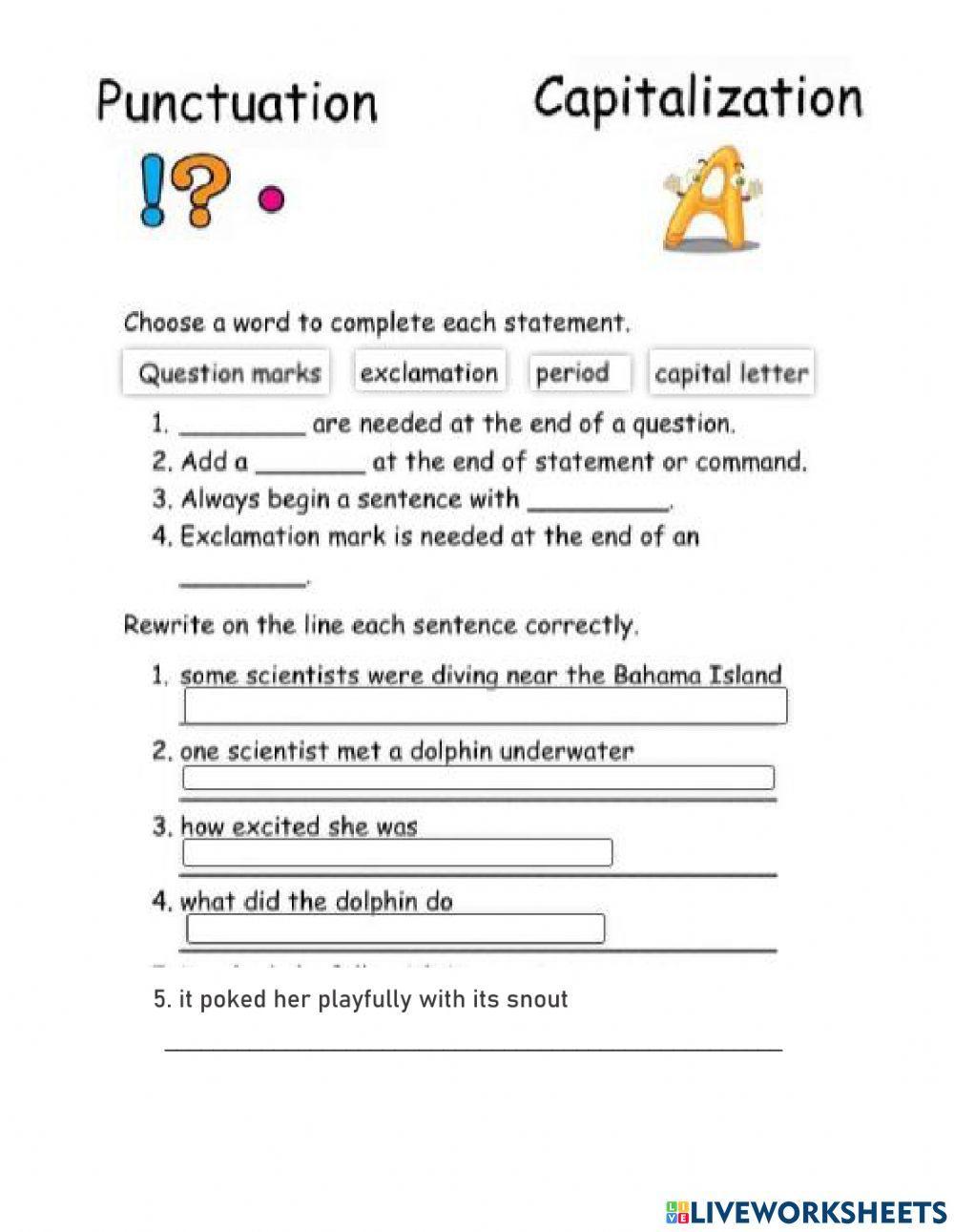 Capitalization and Punctuation