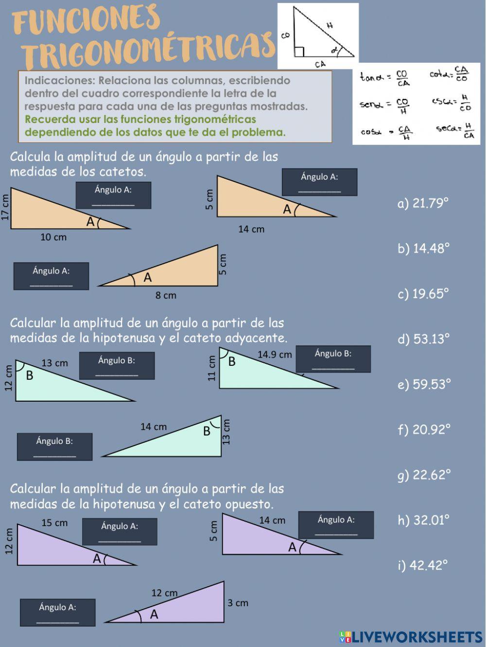 Funciones trigonométricas