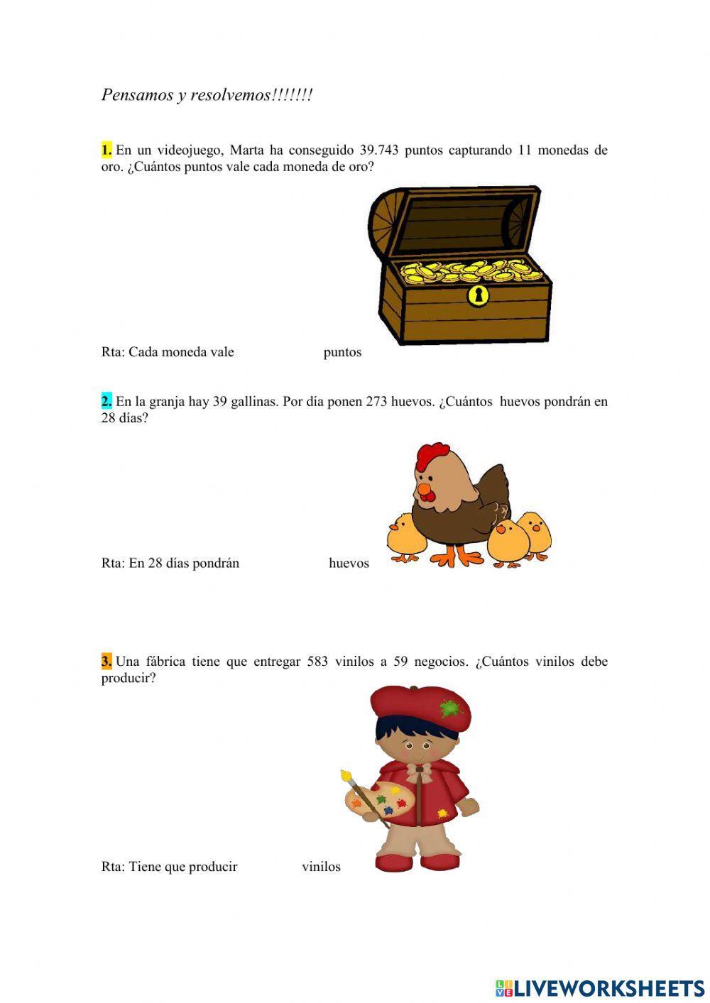 Multiplicación y división por dos cifras