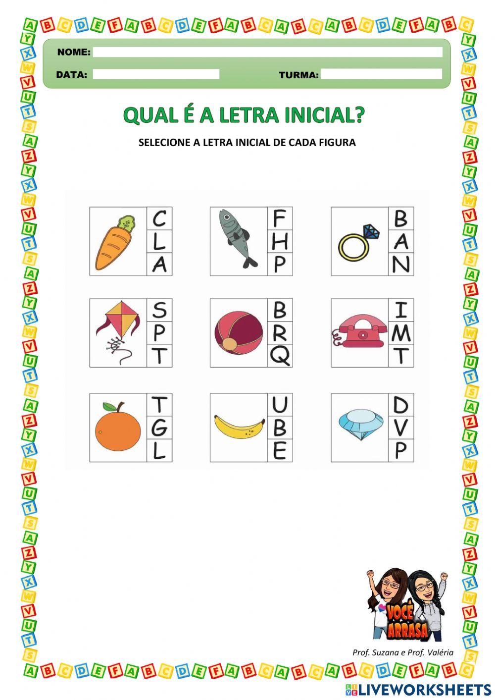 Qual é a Letra Inicial?