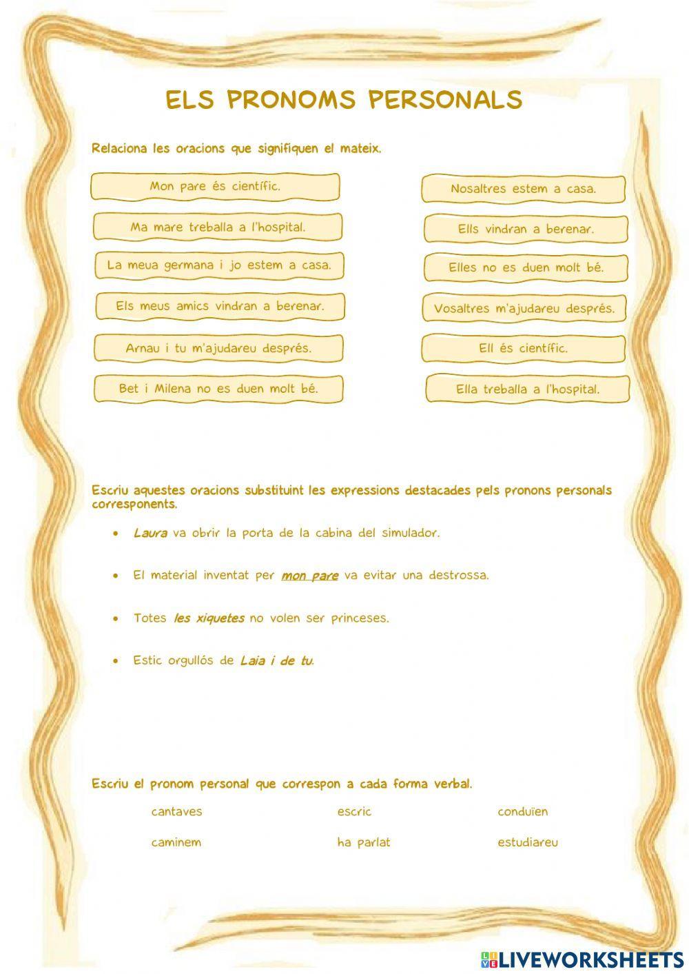 Els pronoms personals