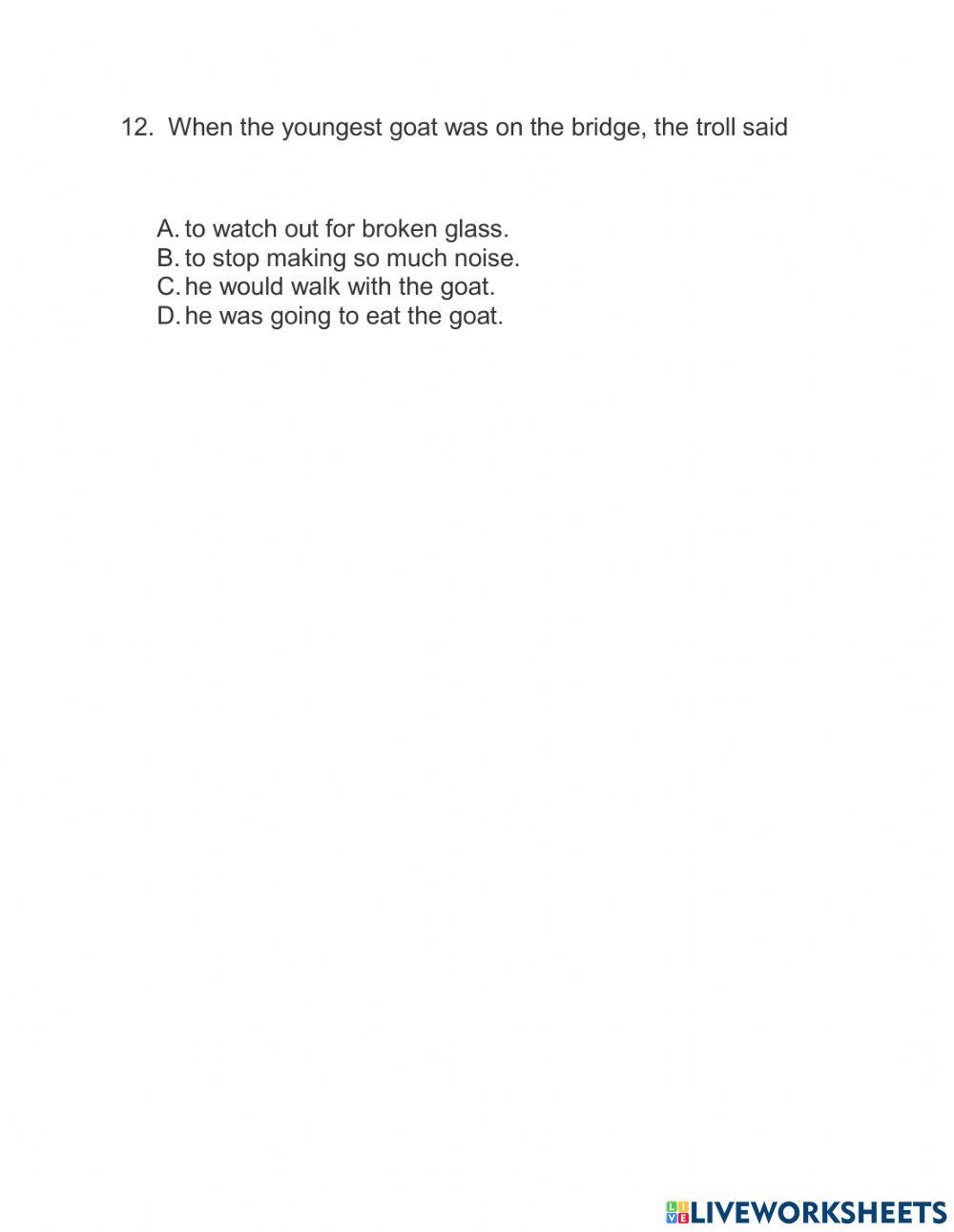 The three billy goats gruff