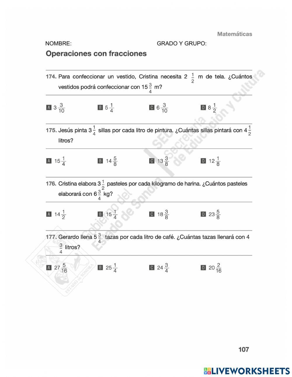 Fracciones y Porcentajes