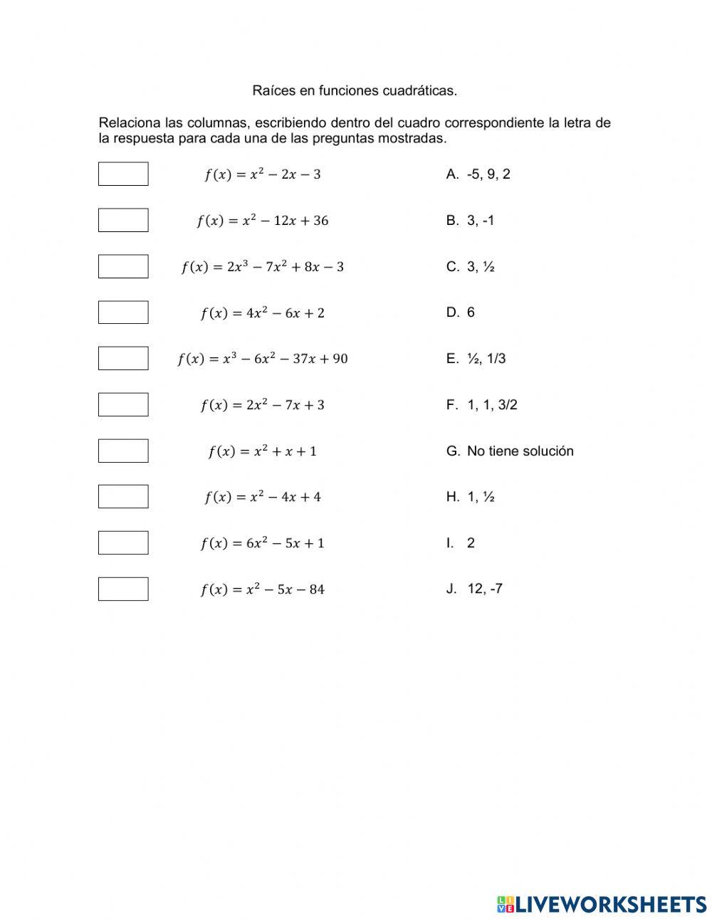 Raíces cuadráticas