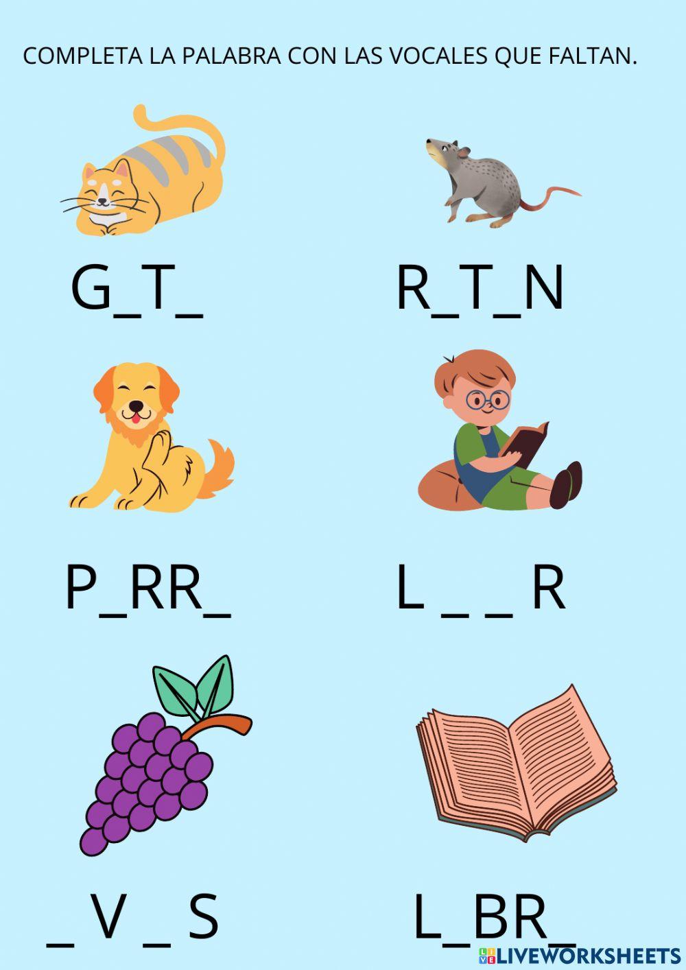 Completa con vocales