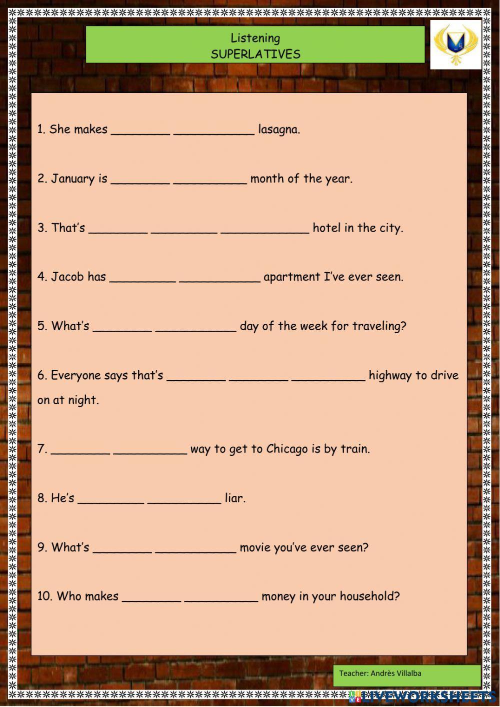 Listening superlatives