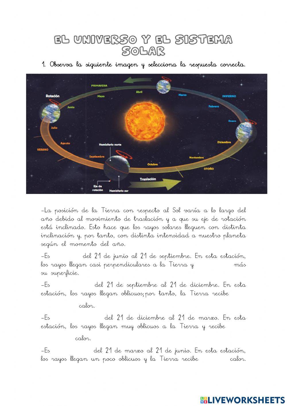Estaciones y eclipse solar