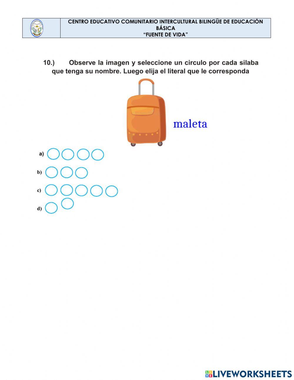 Prueba de Diagnóstico de Lengua y Literatura