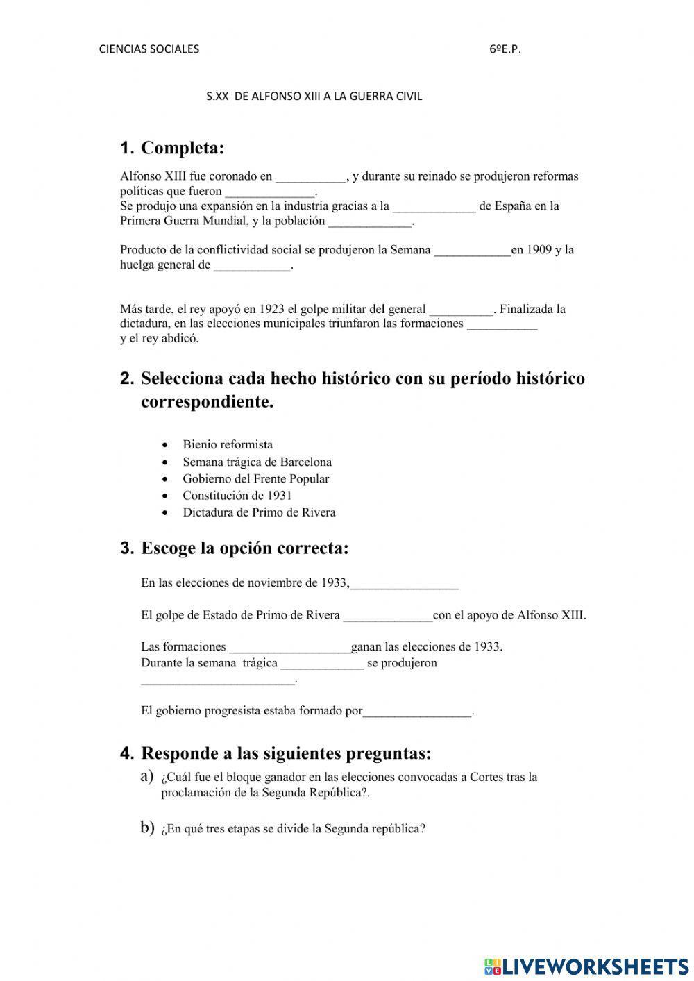 Alfonso XIII Y la II República