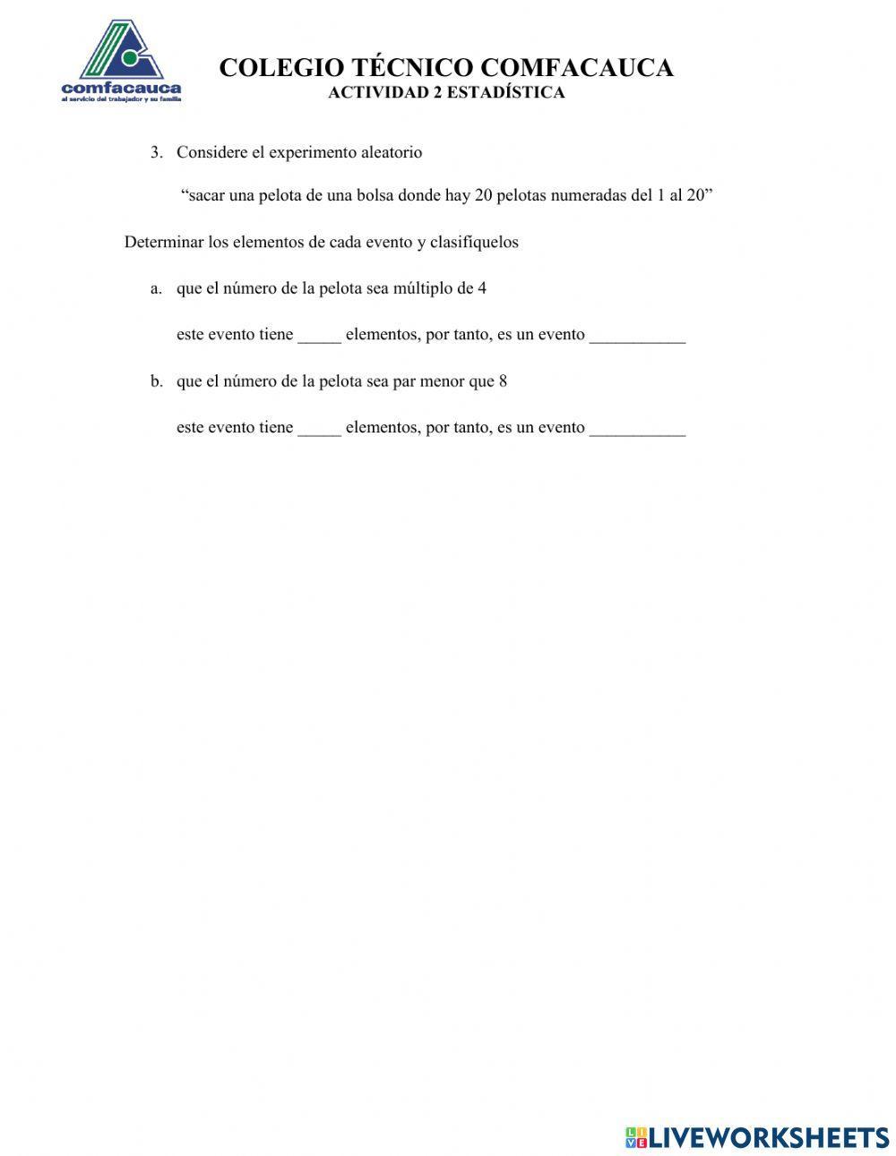 Eventos y experimentos aleatorios