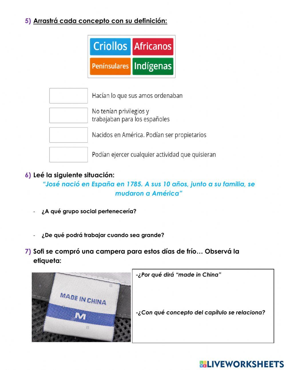 Evaluación sociales 5TO