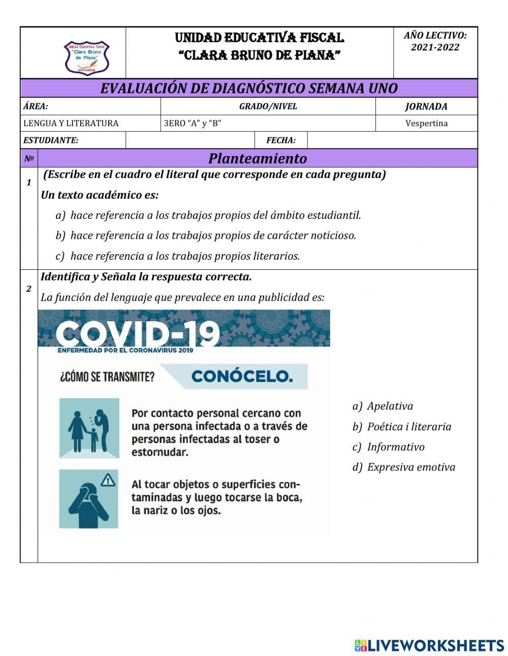 Prueba de diagnostico