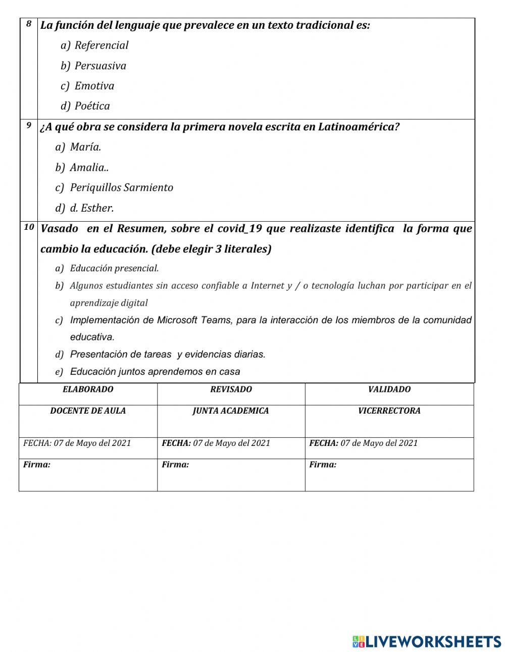 Prueba de diagnostico