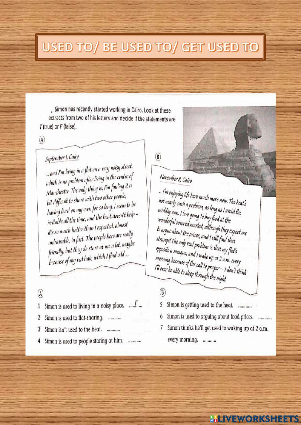 Used to-be used to-get used to