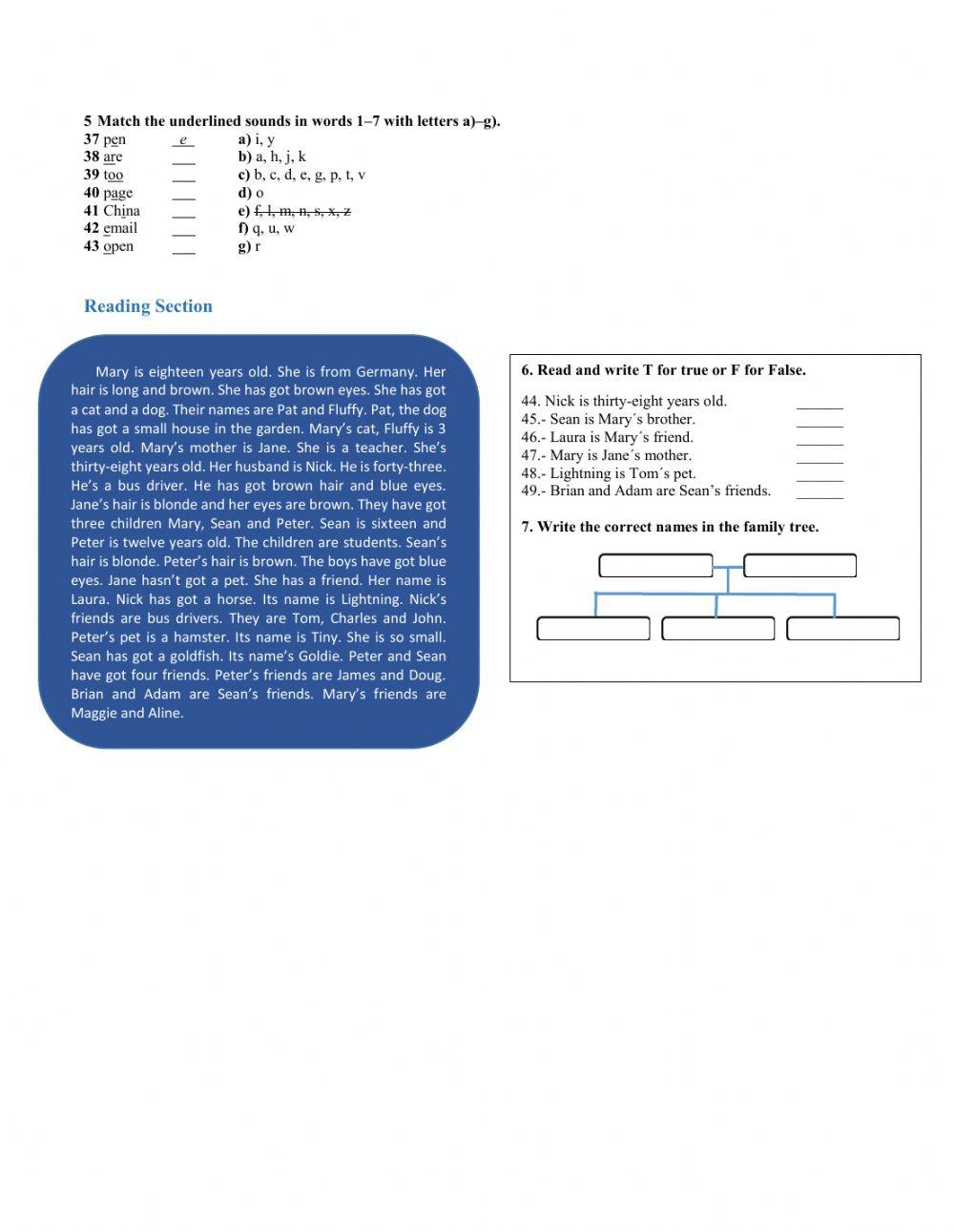 PRACTICE TEST - VERB TO BE, JOBS, COUNTRIES - NATIONALITIES