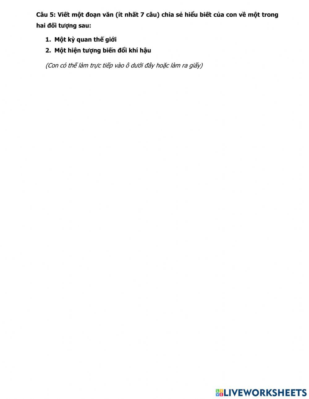 TV3 - Ôn tập cuối học kì 2 tiếp theo