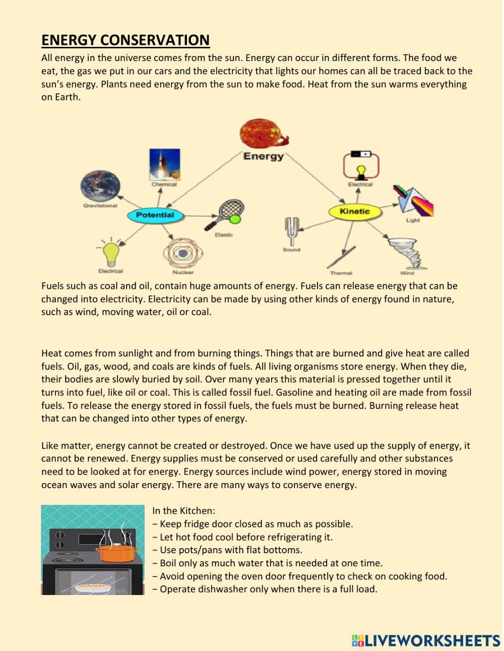 energy conservation and simple machines online exercise for | Live ...
