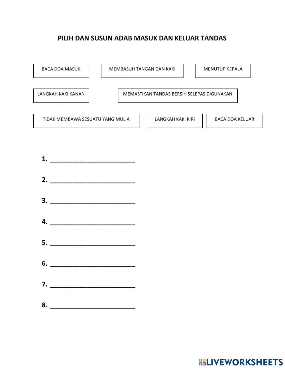 Adab masuk dan keluar tandas