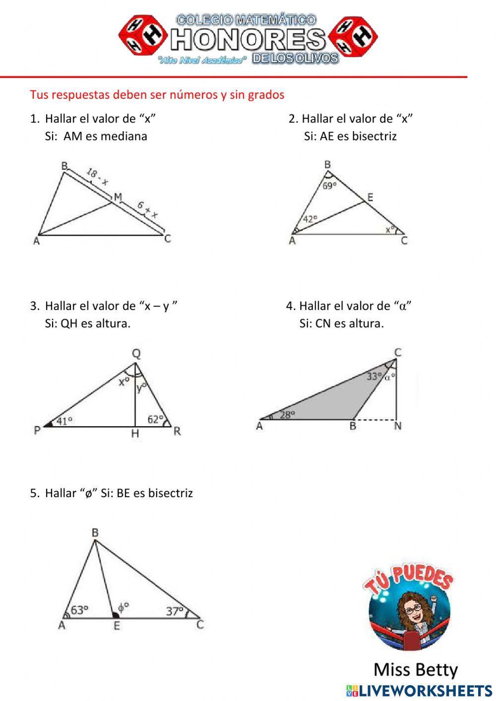 Líneas notables en el Triángulo