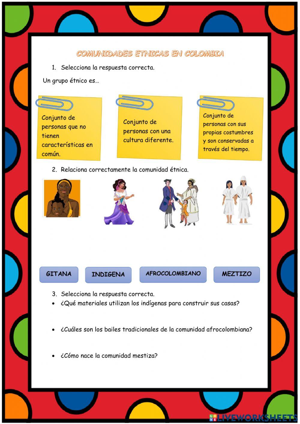 Comunidades etnicas en colombia