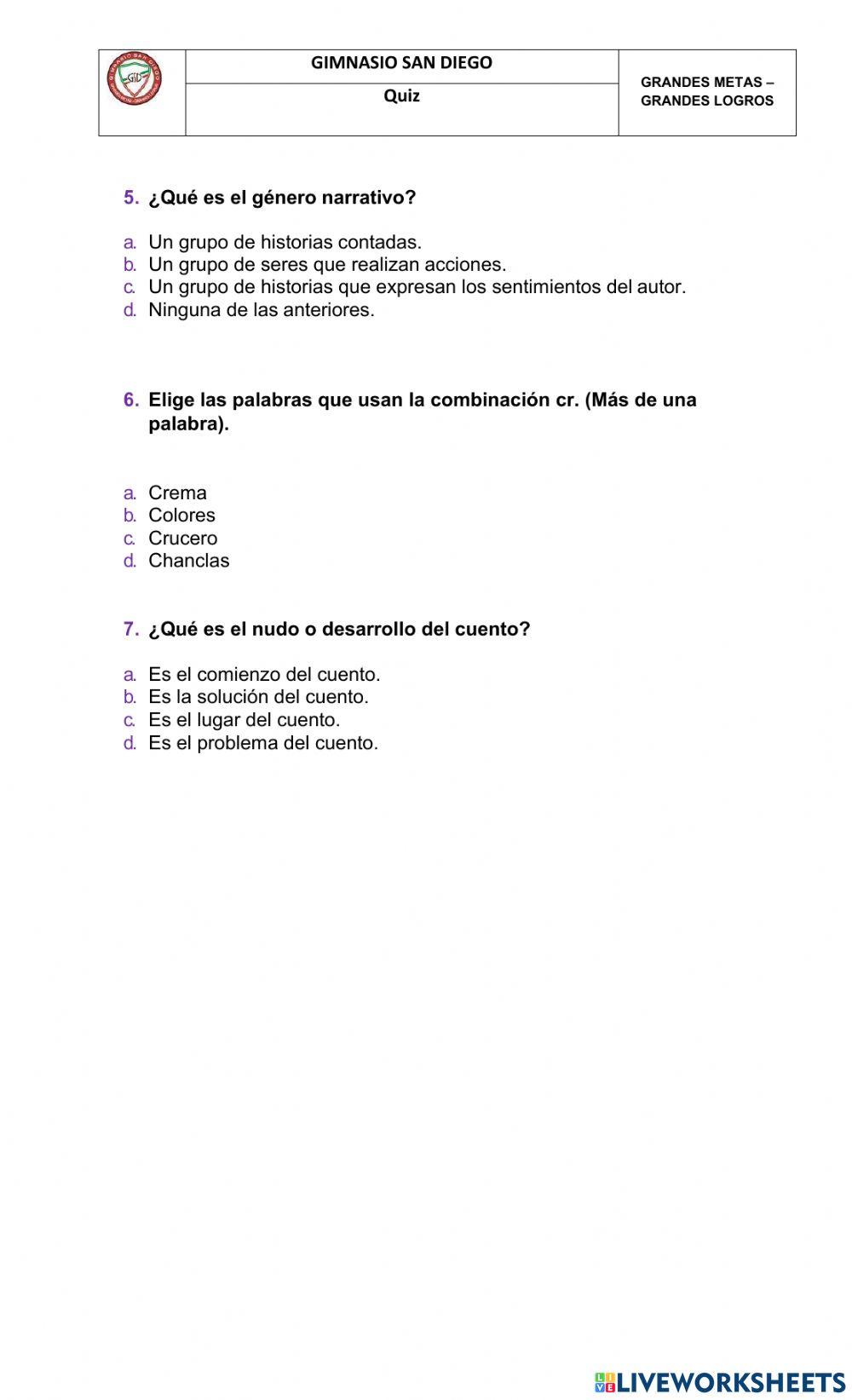 Literatura quiz