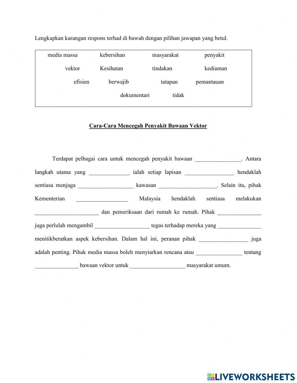 Latihan Karangan Respons Terhad