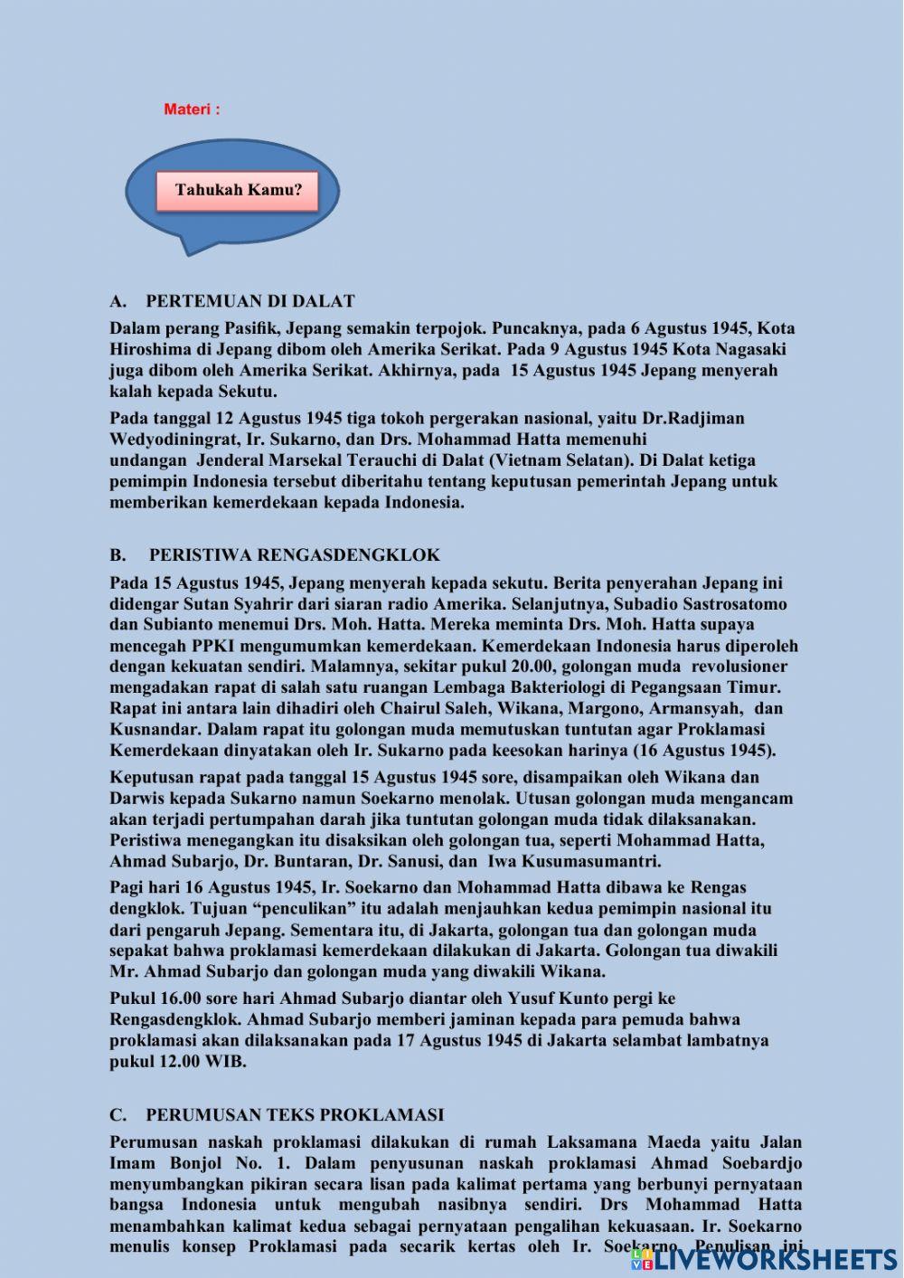 LKPD IPS Kelas 5 tema 7 Subtema 2