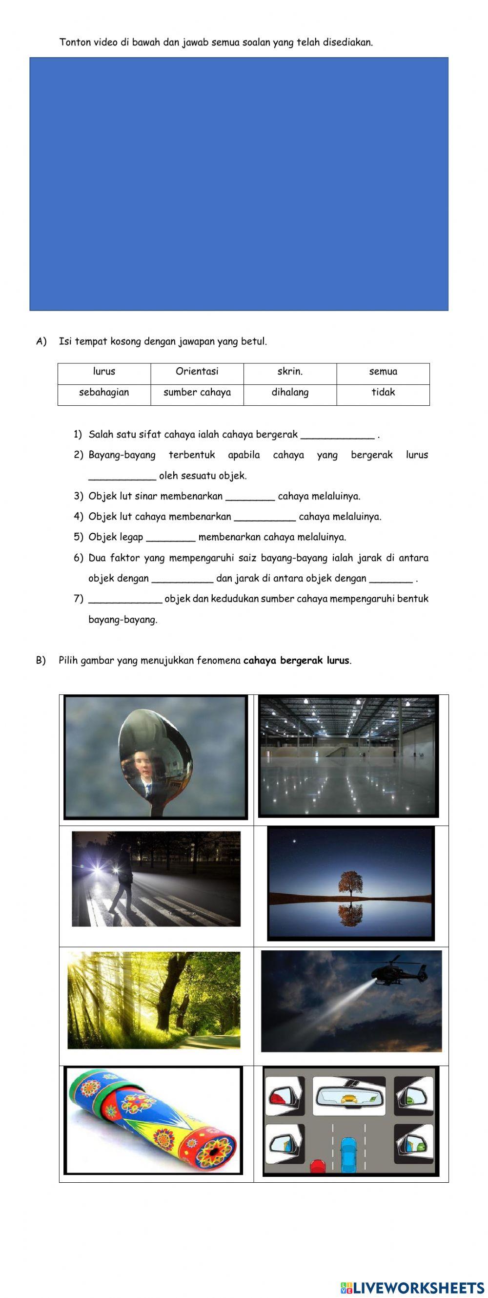 Cahaya bergerak lurus