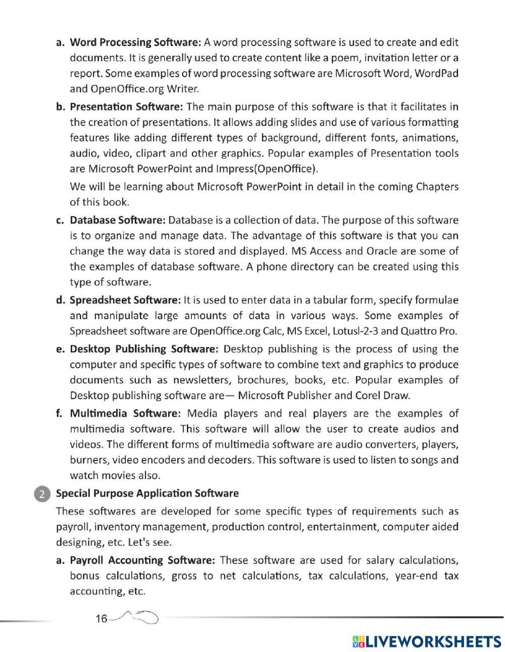 COMPUTER HARDWARE AND SOFTWARE