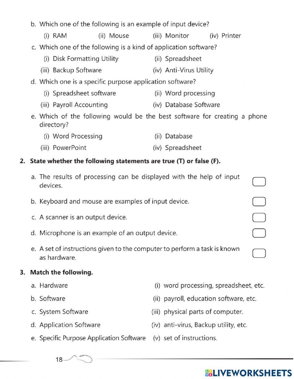 COMPUTER HARDWARE AND SOFTWARE