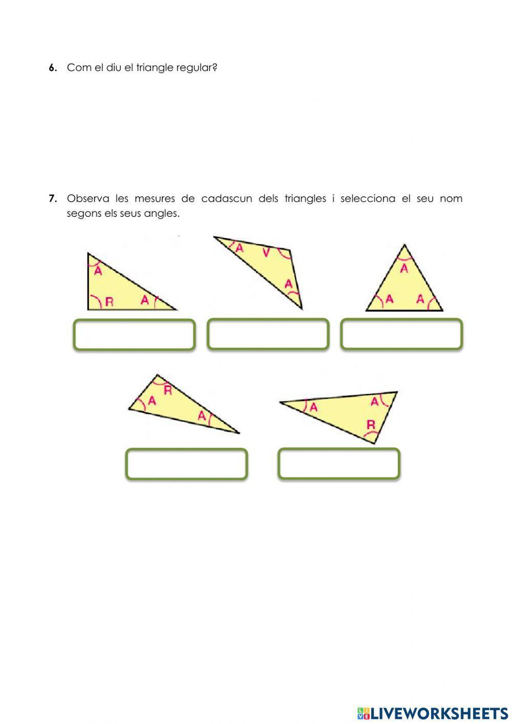 Classificació de triangles I
